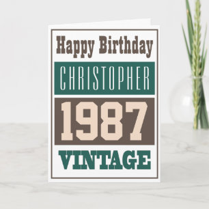 Born in 1987 Greetings Card