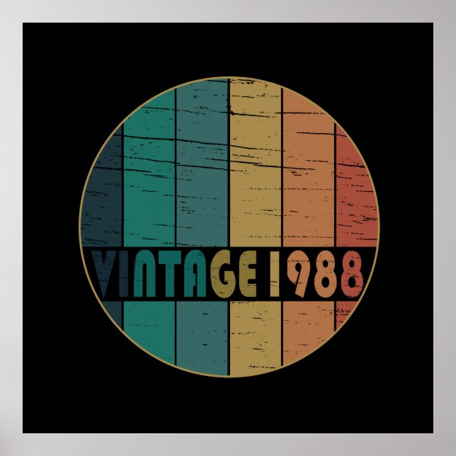 Born in 1988 classic retro poster (Front)