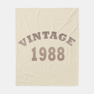 born in 1988 vintage birthday gift fleece blanket