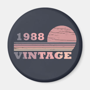 born in 1988 vintage birthday magnet