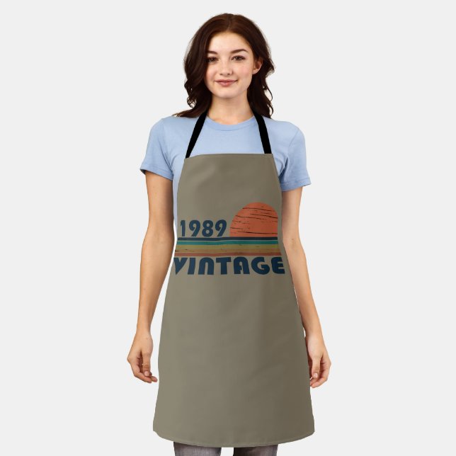 Born in 1989 vintage birthday gift apron (Worn)