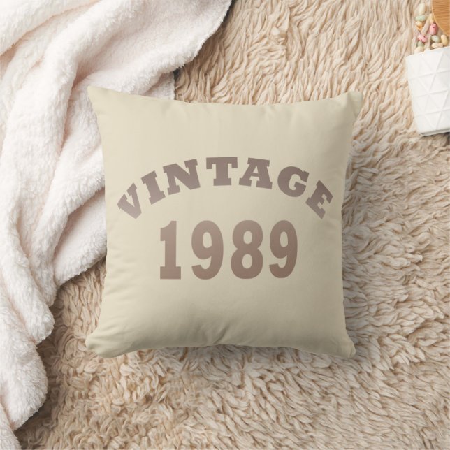 born in 1989 vintage birthday gift cushion (Blanket)