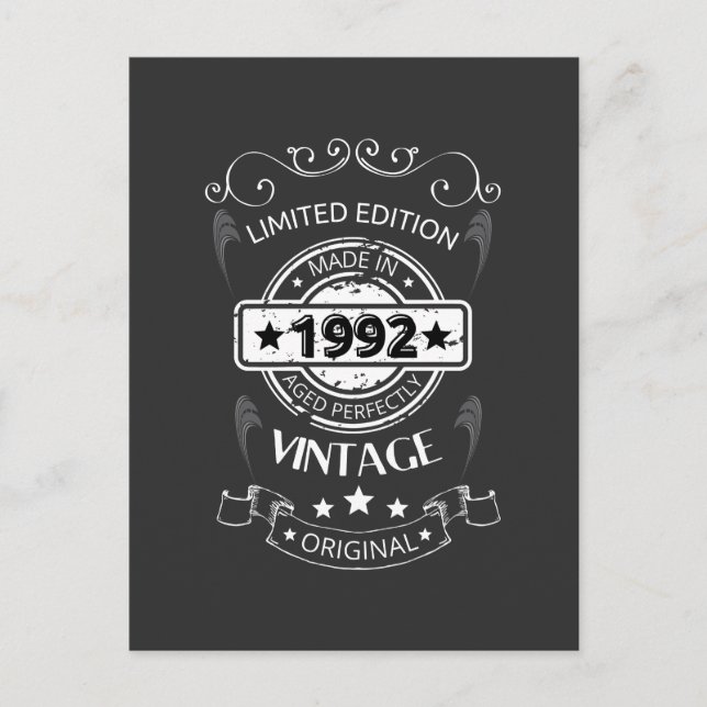 Born in 1992 postcard (Front)