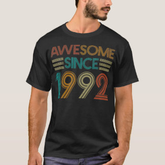 Born In 1992 Retro Vintage 30th Birthday 30 Years T-Shirt