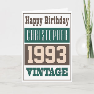 Born in 1993 Greetings Card