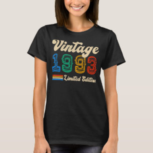 Born In 1993 Vintage 30th Birthday Retro 30 Year O T-Shirt