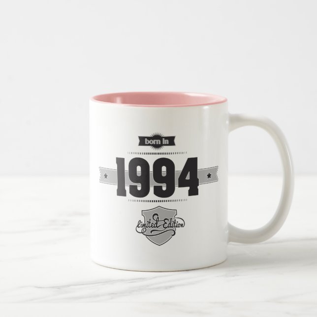 Born in 1994 (Dark&Lightgrey) Two-Tone Coffee Mug (Right)