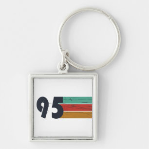 Born in 1995 elegant vintage style birthday gift key ring