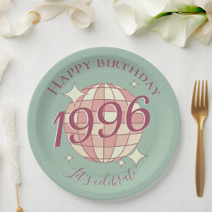 Born in 1996 30th birthday party decor Paper Plate