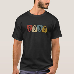 Born In 2000 Guitarist Guitar Pick Music Birthday  T-Shirt