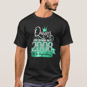 Born in 2008 I Black Turquoise Party Outfit & Acce T-Shirt