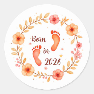 Born in 20xx (Editable Year)  Classic Round Sticker