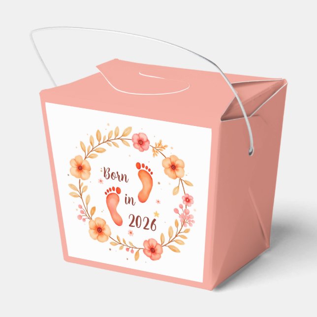 Born in 20xx (Editable Year)  Favour Box (Back Side)