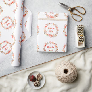 Born in 20xx (Editable Year)  Wrapping Paper
