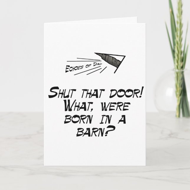 Born in a barn? card (Front)