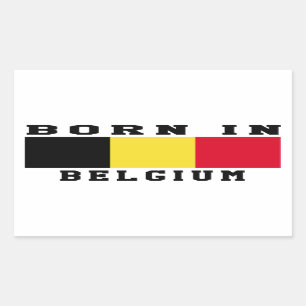 Born In Belgium Rectangular Sticker