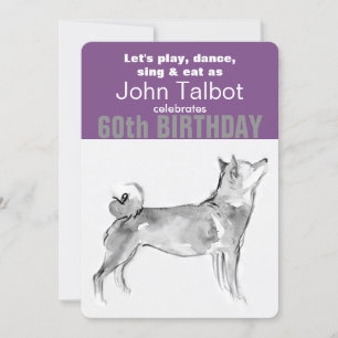 Born in Dog Year 1958 60th Birthday party invite