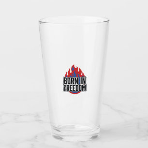 Born In Freedom Flame Vintage Engraving Shirt Desi Glass
