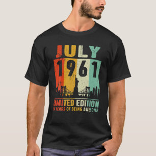 Born In July 1961 Limited Edition 60Th Birthday 60 T-Shirt