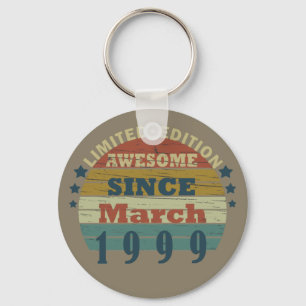 Born in March 1999 classic sunset  Key Ring