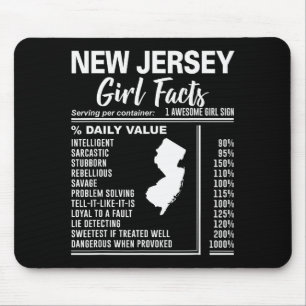 Born In New Jersey - New Jersey Girl Facts Mouse Pad