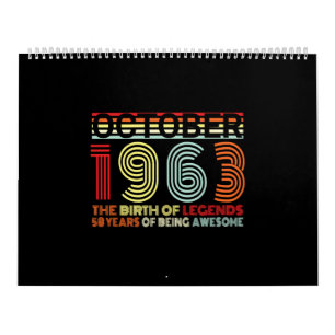 Born In October 1963 Gift Calendar