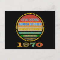 Born In October Awesome Since 1970 Many Languages