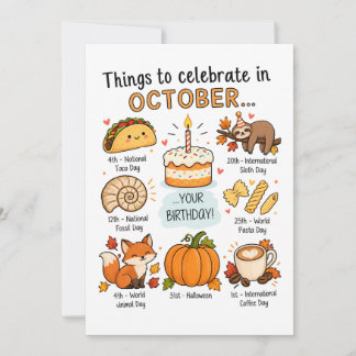Born in October | Funny October Birthday Card