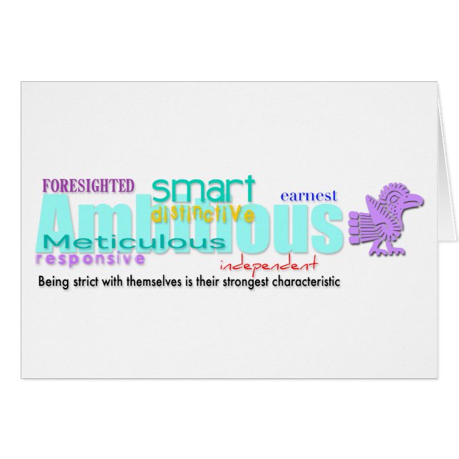 Born in Rooster Year Personality Birthday Card 2 (Front Horizontal)