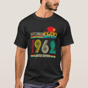 Born In September 1962 Vintage 60th Birthday 60 Ye T-Shirt