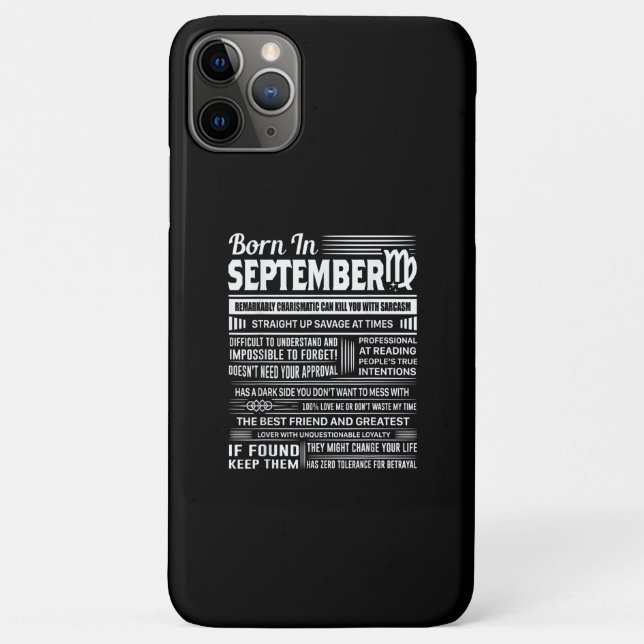 Born in september virgo funny birthday gift Case-Mate iPhone case (Back)