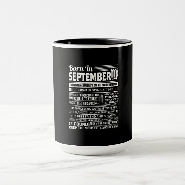 Born in september virgo funny birthday gift mug (Center)