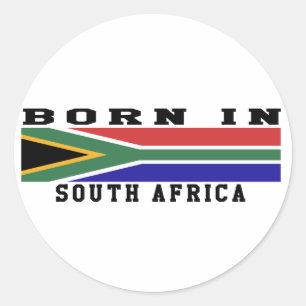Born In South Africa Classic Round Sticker