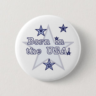 Born In The Usa 6 Cm Round Badge