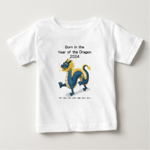 Born in the Year of the Dragon 2024 Chinese Zodiac Baby T-Shirt