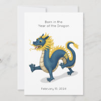 "Born in the Year of the Dragon" 2024 Personalised