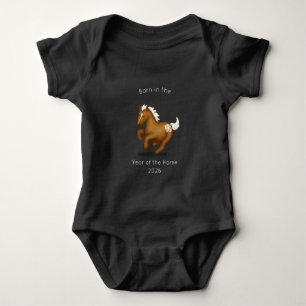 Born in the Year of the Horse Chinese Zodiac Baby Bodysuit
