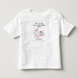 Born in the Year of the Rabbit 2023 Zodiac Sign Toddler T-Shirt