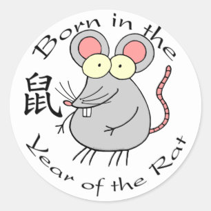 Born in the Year of the Rat (Chinese) Classic Round Sticker