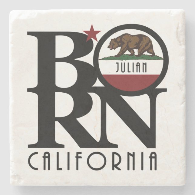 BORN Julian California Stone Coaster (Front)