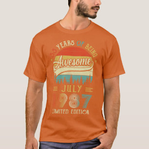 Born July 1987 35th Birthday Made In 1987 35 Year T-Shirt