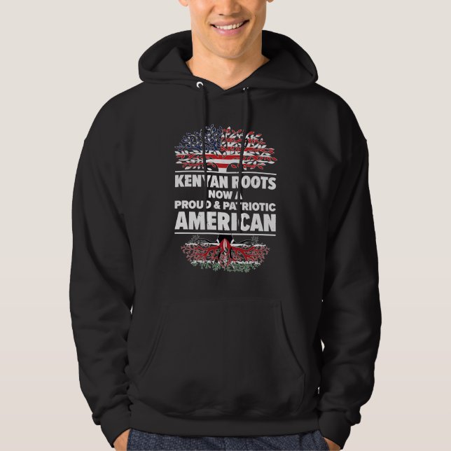 Born Kenyan Kenya American USA Citizenship  3 Hoodie (Front)