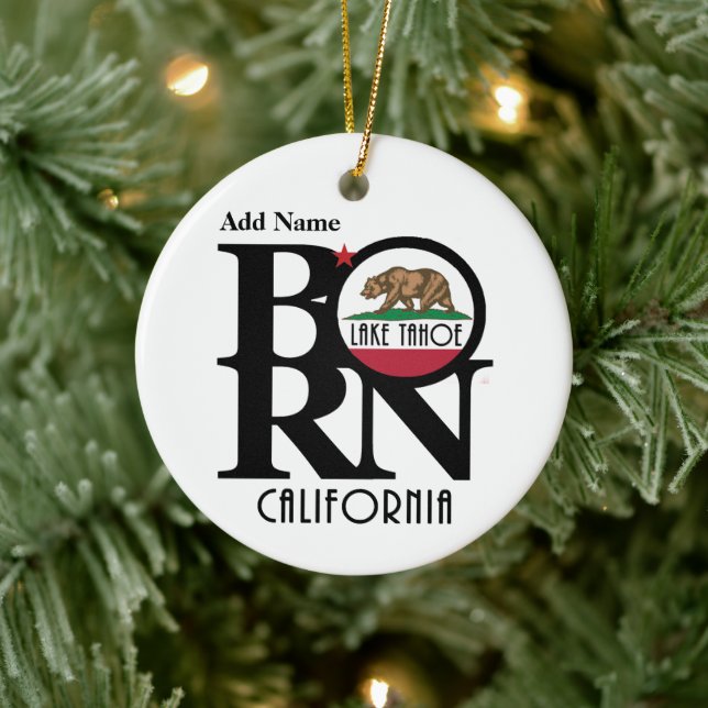 BORN Lake Tahoe California Ceramic Tree Decoration (Tree)