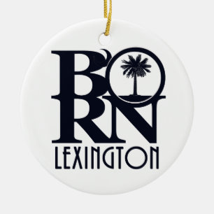 BORN Lexington SC Ceramic Tree Decoration