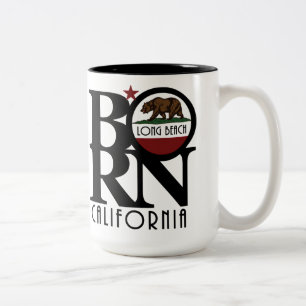 BORN Long Beach CA 15oz Two-Tone Coffee Mug