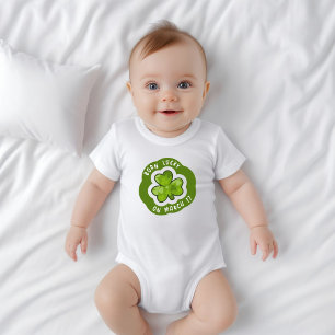 Born Lucky on St Patrick's Day Baby Bodysuit