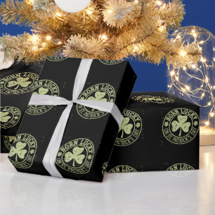 Born Lucky On St Patrick's Day Irish Birthday Wrapping Paper