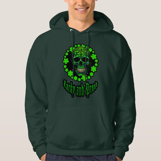 Born Lucky Skull St Patrick’s Day Shirt – Moletons (Front)