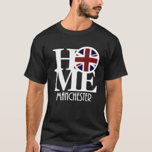 BORN Manchester England (white text) T-Shirt