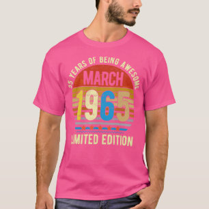 Born March 1965 Limited Edition Bday Gifts 55th Bi T-Shirt